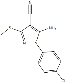 5-amino-1-(4-chlorophenyl)-3-(methylsulfanyl)-1H-pyrazole-4-carbonitrile Structure