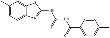 N-(6-methyl-1,3-benzothiazol-2-yl)-N'-(4-methylbenzoyl)thiourea Structure