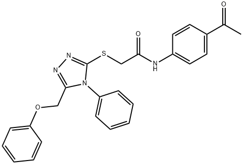 N-(4-acetylphenyl)-2-{[5-(phenoxymethyl)-4-phenyl-4H-1,2,4-triazol-3-yl]sulfanyl}acetamide Structure