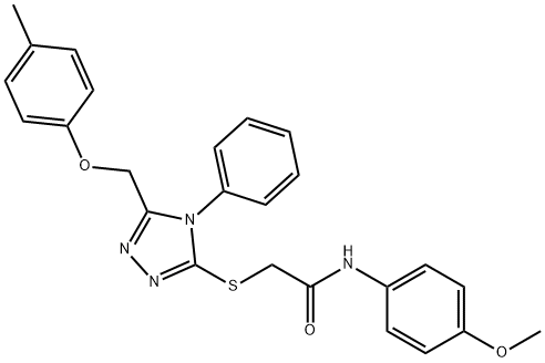 131942-82-0 N-(4-methoxyphenyl)-2-({5-[(4-methylphenoxy)methyl]-4-phenyl-4H-1,2,4-triazol-3-yl}sulfanyl)acetamide