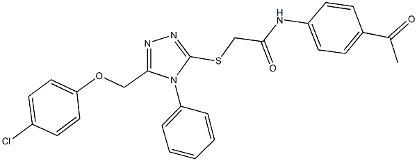N-(4-acetylphenyl)-2-({5-[(4-chlorophenoxy)methyl]-4-phenyl-4H-1,2,4-triazol-3-yl}sulfanyl)acetamide|