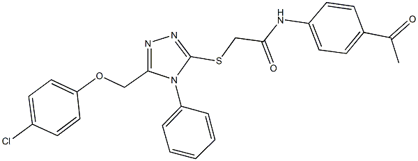 131942-92-2 N-(4-acetylphenyl)-2-({5-[(4-chlorophenoxy)methyl]-4-phenyl-4H-1,2,4-triazol-3-yl}sulfanyl)acetamide