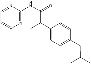 2-(4-isobutylphenyl)-N-(2-pyrimidinyl)propanamide Structure