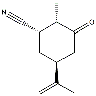 5-isopropenyl-2-methyl-3-oxocyclohexanecarbonitrile Struktur