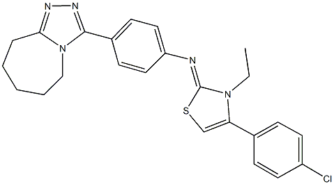 1322212-06-5 N-(4-(4-chlorophenyl)-3-ethyl-1,3-thiazol-2(3H)-ylidene)-N-[4-(6,7,8,9-tetrahydro-5H-[1,2,4]triazolo[4,3-a]azepin-3-yl)phenyl]amine
