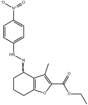 ethyl 4-({4-nitrophenyl}hydrazono)-3-methyl-4,5,6,7-tetrahydro-1-benzofuran-2-carboxylate Structure