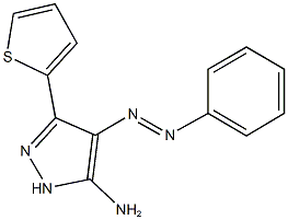 4-(phenyldiazenyl)-3-thien-2-yl-1H-pyrazol-5-amine,1325148-00-2,结构式