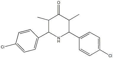 2,6-bis(4-chlorophenyl)-3,5-dimethyl-4-piperidinone Structure