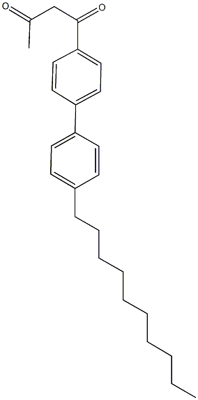 1-(4'-decyl[1,1'-biphenyl]-4-yl)-1,3-butanedione Struktur