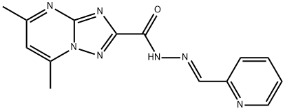 5,7-dimethyl-N'-(2-pyridinylmethylene)[1,2,4]triazolo[1,5-a]pyrimidine-2-carbohydrazide Structure