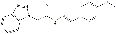2-(1H-1,2,3-benzotriazol-1-yl)-N'-(4-methoxybenzylidene)acetohydrazide 化学構造式
