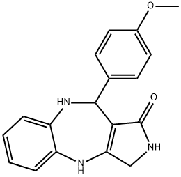 10-(4-methoxyphenyl)-3,4,9,10-tetrahydropyrrolo[3,4-b][1,5]benzodiazepin-1(2H)-one Structure