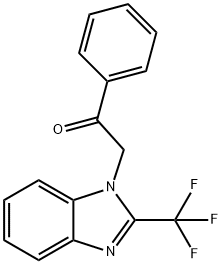 1-phenyl-2-[2-(trifluoromethyl)-1H-benzimidazol-1-yl]ethanone Structure