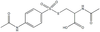 N-acetyl[[4-(acetylamino)phenyl](dioxido)sulfanyl]cysteine Struktur
