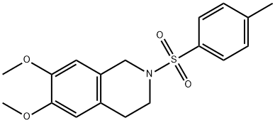 6,7-dimethoxy-2-[(4-methylphenyl)sulfonyl]-1,2,3,4-tetrahydroisoquinoline Struktur