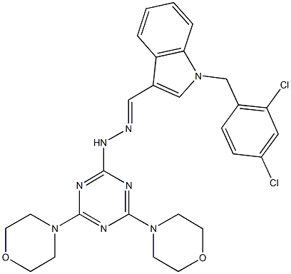 1428475-88-0 1-(2,4-dichlorobenzyl)-1H-indole-3-carbaldehyde [4,6-di(4-morpholinyl)-1,3,5-triazin-2-yl]hydrazone