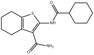 2-(环己烷羰基氨基)-4,5,6,7-四氢-1-苯并噻吩-3-甲酰胺,142995-02-6,结构式