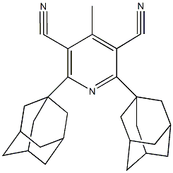 2,6-di(1-adamantyl)-4-methyl-3,5-pyridinedicarbonitrile Struktur