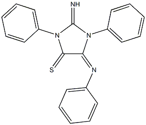 2-imino-1,3-diphenyl-5-(phenylimino)-4-imidazolidinethione Struktur