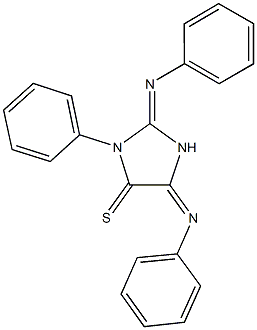 3-phenyl-2,5-bis(phenylimino)-4-imidazolidinethione Struktur