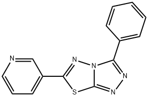 3-phenyl-6-(3-pyridinyl)[1,2,4]triazolo[3,4-b][1,3,4]thiadiazole 结构式