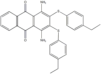 1,4-diamino-2,3-bis[(4-ethylphenyl)sulfanyl]anthra-9,10-quinone Structure