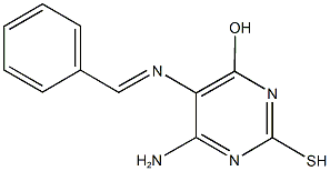 6-amino-5-(benzylideneamino)-2-sulfanyl-4-pyrimidinol Structure