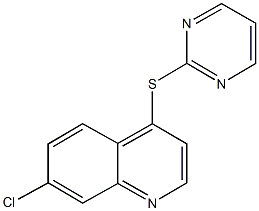 7-chloro-4-(2-pyrimidinylsulfanyl)quinoline Struktur