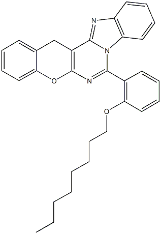 157557-12-5 2-(14H-chromeno[2',3':4,5]pyrimido[1,6-a]benzimidazol-7-yl)phenyl octyl ether