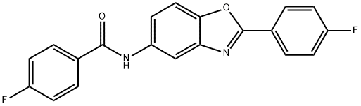 4-fluoro-N-[2-(4-fluorophenyl)-1,3-benzoxazol-5-yl]benzamide Structure