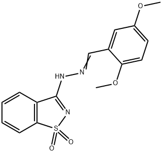 16023-52-2 2,5-dimethoxybenzaldehyde (1,1-dioxido-1,2-benzisothiazol-3-yl)hydrazone