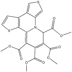 tetramethyl 8H-dithieno[2,3-a:3,4-c]quinolizine-8,9,10,11-tetracarboxylate Struktur