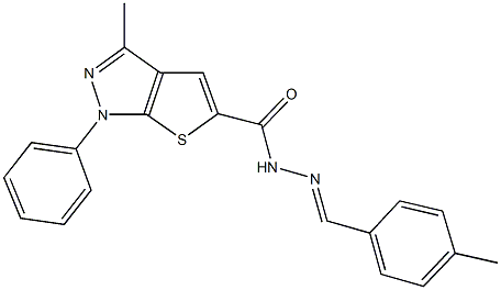 1623027-51-9 3-methyl-N'-(4-methylbenzylidene)-1-phenyl-1H-thieno[2,3-c]pyrazole-5-carbohydrazide
