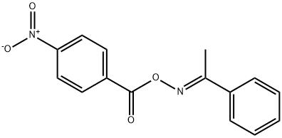 1-phenylethanone O-{4-nitrobenzoyl}oxime Struktur
