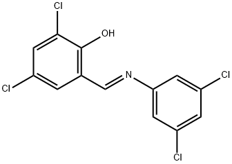 2,4-dichloro-6-{[(3,5-dichlorophenyl)imino]methyl}phenol,1628172-81-5,结构式
