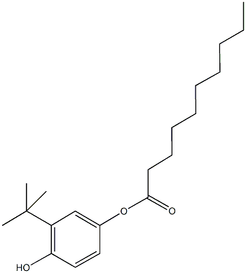 3-tert-butyl-4-hydroxyphenyl decanoate Structure