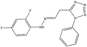 (1-phenyl-1H-tetraazol-5-yl)acetaldehyde (2,4-difluorophenyl)hydrazone Struktur
