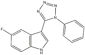 5-fluoro-3-(1-phenyl-1H-tetraazol-5-yl)-1H-indole Structure
