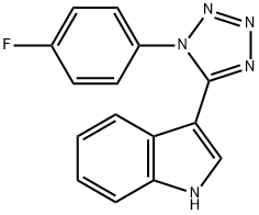 3-[1-(4-fluorophenyl)-1H-tetraazol-5-yl]-1H-indole Structure