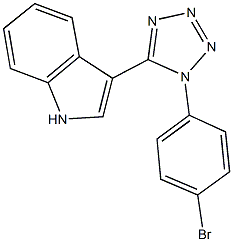 3-[1-(4-bromophenyl)-1H-tetraazol-5-yl]-1H-indole Struktur