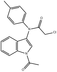 N-(1-acetyl-1H-indol-3-yl)-2-chloro-N-(4-methylphenyl)acetamide Structure