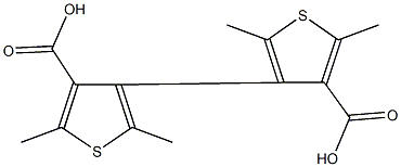 2,2',5,5'-teramethyl-4,4'-bithiophene-3,3'-dicarboxylic acid Struktur
