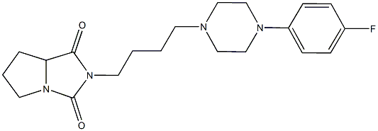 2-{4-[4-(4-fluorophenyl)-1-piperazinyl]butyl}tetrahydro-1H-pyrrolo[1,2-c]imidazole-1,3(2H)-dione Structure