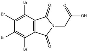 (4,5,6,7-tetrabromo-1,3-dioxo-1,3-dihydro-2H-isoindol-2-yl)acetic acid Struktur