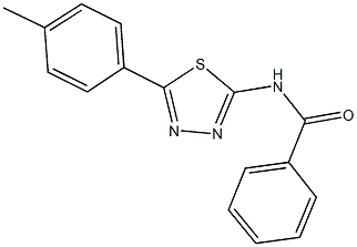 N-(5-(对甲苯基)-1,3,4-噻二唑-2-基)苯甲酰胺,19948-85-7,结构式