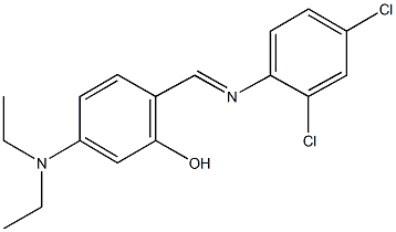 2-{[(2,4-dichlorophenyl)imino]methyl}-5-(diethylamino)phenol Struktur