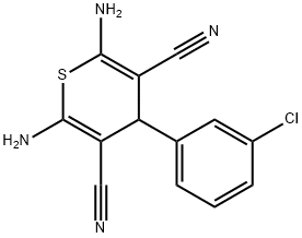 2,6-diamino-4-(3-chlorophenyl)-4H-thiopyran-3,5-dicarbonitrile Structure