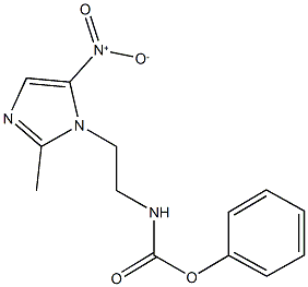 phenyl 2-{5-nitro-2-methyl-1H-imidazol-1-yl}ethylcarbamate 结构式