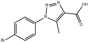 1-(4-溴苯基)-5-甲基-1H-1,2,3-三唑-4-羧酸, 20725-34-2, 结构式
