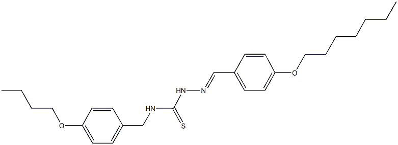 4-(heptyloxy)benzaldehyde N-(4-butoxybenzyl)thiosemicarbazone 结构式